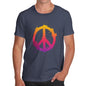 Funny Gifts For Men Peace Sign Splats Men's T-Shirt Small Navy