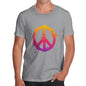 Funny Mens T Shirts Peace Sign Splats Men's T-Shirt Small Light Grey