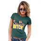 Funny T-Shirts For Women Salty B-tch Women's T-Shirt Small Bottle Green