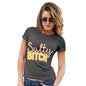 Funny T-Shirts For Women Sarcasm Salty B-tch Women's T-Shirt X-Large Khaki