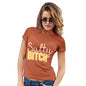 Womens Funny Sarcasm T Shirt Salty B-tch Women's T-Shirt Small Orange
