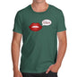 Funny Gifts For Men Woah Lips Men's T-Shirt Medium Bottle Green