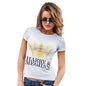 Funny Sarcasm T Shirt Meghan and Harry The Royal Wedding Women's T-Shirt Large White