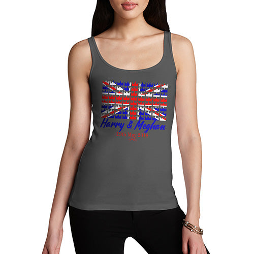 Funny Gifts For Women Royal Wedding May 2018 Harry & Megan Women's Tank Top Large Dark Grey
