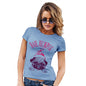 Womens Novelty T Shirt Christmas Bah Humpug Women's T-Shirt Medium Sky Blue