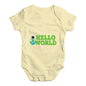 Hello World Baby Unisex Baby Grow Bodysuit