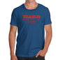 Mens Novelty T Shirt Christmas Contains Memory Loss & Swearing Men's T-Shirt Medium Royal Blue