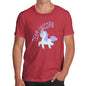Funny Tee For Men Team Unicorn Men's T-Shirt Medium Red