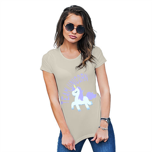 Funny Tshirts For Women Team Unicorn Women's T-Shirt Large Natural