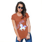 Womens Novelty T Shirt Team Unicorn Women's T-Shirt X-Large Orange