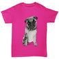 Kids Funny Tshirts Punk Pug Girl's T-Shirt Age 3-4 Pink