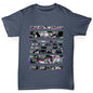Novelty Tees For Boys Cartoon Glitches Boy's T-Shirt Age 7-8 Dark Grey