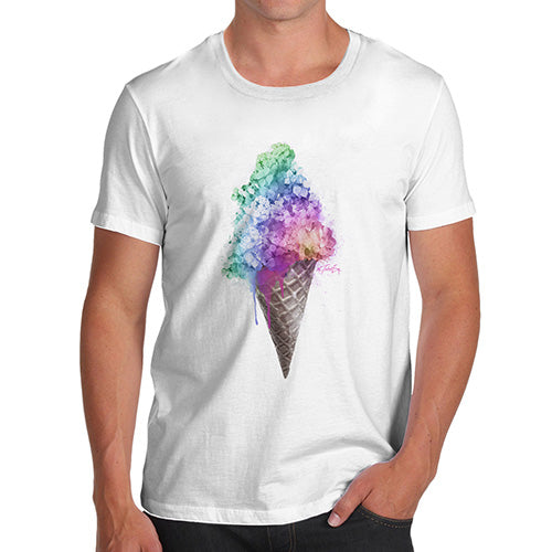 Mens Funny Sarcasm T Shirt Ice Cream Bouquet Men's T-Shirt X-Large White