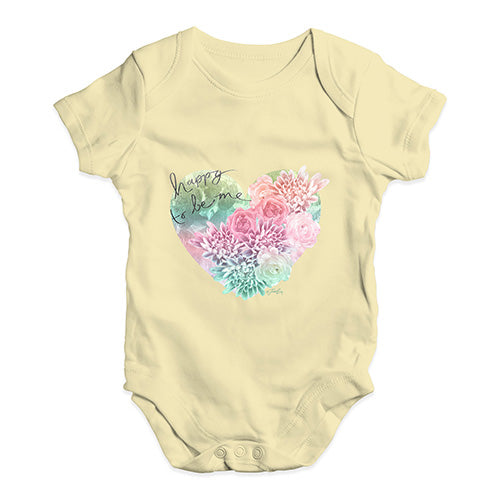 Happy To Be Me Heart Baby Unisex Baby Grow Bodysuit