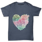 funny t shirts for boys Happy To Be Me Heart Boy's T-Shirt Age 9-11 Dark Grey