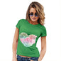 Funny T Shirts For Women Happy To Be Me Heart Women's T-Shirt Medium Green
