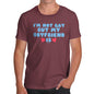 Funny Mens T Shirts I'm Not Gay But My Boyfriend Is Men's T-Shirt Small Burgundy