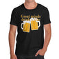 Funny T Shirts For Dad Great Minds Drink A Like Men's T-Shirt Medium Black
