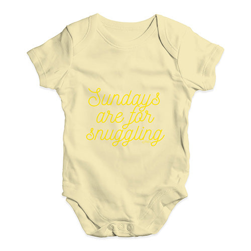 Sundays Are For Snuggling Baby Unisex Baby Grow Bodysuit