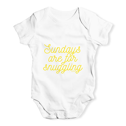 Sundays Are For Snuggling Baby Unisex Baby Grow Bodysuit
