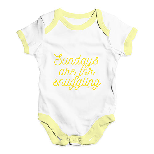 Sundays Are For Snuggling Baby Unisex Baby Grow Bodysuit