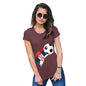 Womens Novelty T Shirt Christmas Serbia Football Soccer Flag Paint Splat Women's T-Shirt Medium Burgundy