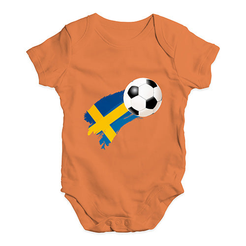 Sweden Football Soccer Flag Paint Splat Baby Unisex Baby Grow Bodysuit