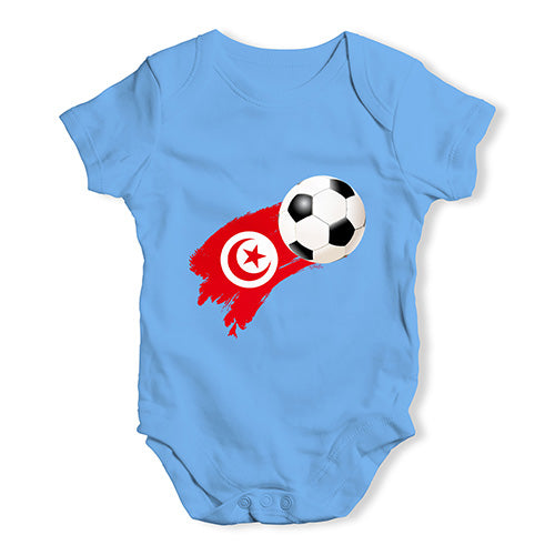 Tunisia Football Soccer Flag Paint Splat Baby Unisex Baby Grow Bodysuit