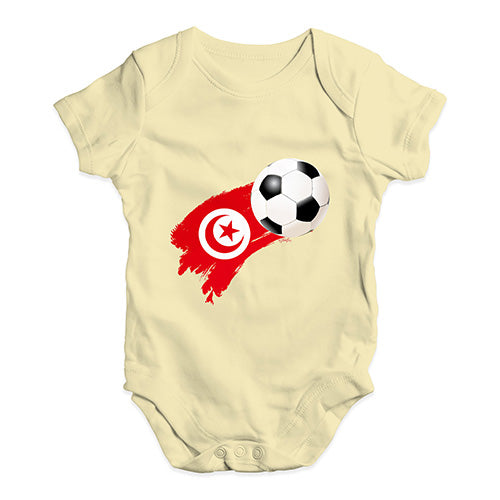 Tunisia Football Soccer Flag Paint Splat Baby Unisex Baby Grow Bodysuit