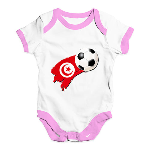 Tunisia Football Soccer Flag Paint Splat Baby Unisex Baby Grow Bodysuit