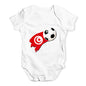 Tunisia Football Soccer Flag Paint Splat Baby Unisex Baby Grow Bodysuit