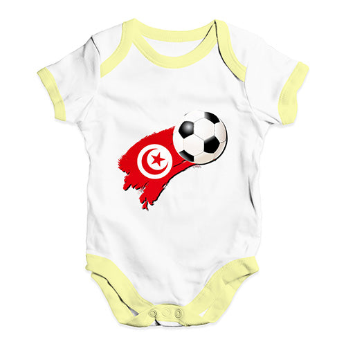 Tunisia Football Soccer Flag Paint Splat Baby Unisex Baby Grow Bodysuit