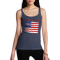 Funny Gifts For Women Greetings From Colorado USA Flag Women's Tank Top Medium Navy