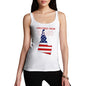 Funny Tank Tops For Women Greetings From Idaho USA Flag Women's Tank Top Medium White