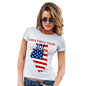 Womens Funny Sarcasm T Shirt Greetings From Illinois USA Flag Women's T-Shirt Small White