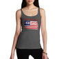 Funny Tank Top For Women Greetings From Kansas USA Flag Women's Tank Top X-Large Dark Grey