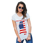 Womens T-Shirt Funny Geek Nerd Hilarious Joke Greetings From Mississippi USA Flag Women's T-Shirt X-Large White