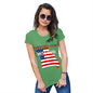 Funny Shirts For Women Greetings From Missouri USA Flag Women's T-Shirt X-Large Green