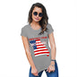 Funny T-Shirts For Women Greetings From Missouri USA Flag Women's T-Shirt Small Light Grey