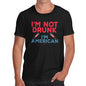 Mens Novelty T Shirt Christmas I'm Not Drunk I'm American Men's T-Shirt X-Large Black