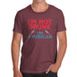 Mens Humor Novelty Graphic Sarcasm Funny T Shirt I'm Not Drunk I'm American Men's T-Shirt X-Large Burgundy