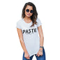 Womens Funny T Shirts Paste CTRL + P Women's T-Shirt Small White