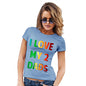Womens Novelty T Shirt Christmas I Love My 2 Dads Women's T-Shirt X-Large Sky Blue