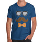 Funny T Shirts For Men Glasses Moustache Bowtie Men's T-Shirt X-Large Royal Blue