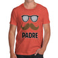 Funny Mens T Shirts Padre Moustache Men's T-Shirt X-Large Orange