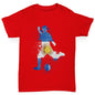 Boys Funny Tshirts Football Soccer Silhouette Argentina Boy's T-Shirt Age 3-4 Red