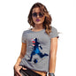 Womens Funny Tshirts Football Soccer Silhouette Australia Women's T-Shirt Small Light Grey
