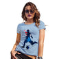 Womens Novelty T Shirt Christmas Football Soccer Silhouette Australia Women's T-Shirt Medium Sky Blue