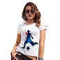 Womens Novelty T Shirt Football Soccer Silhouette Australia Women's T-Shirt X-Large White