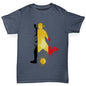 Boys novelty tees Football Soccer Silhouette Belgium Boy's T-Shirt Age 3-4 Dark Grey